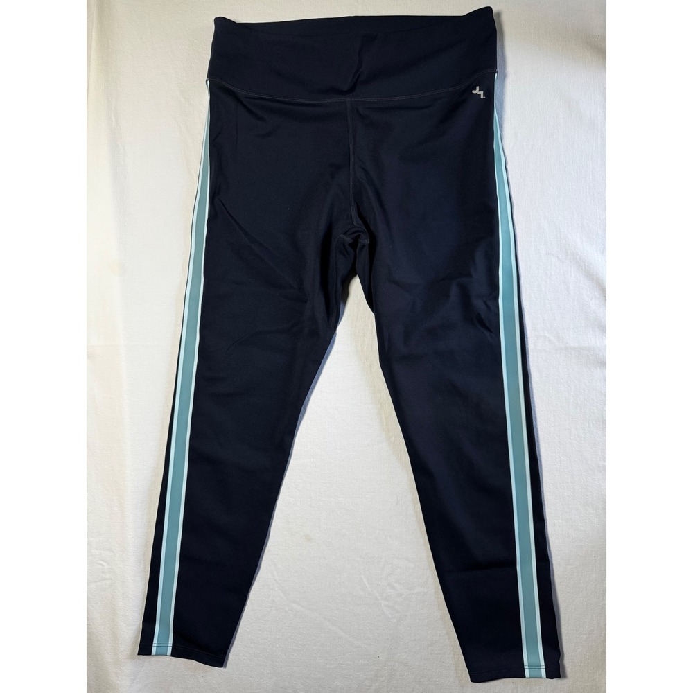 JoyLab Womens XL Navy Blue Side Stripe High Rise Athletic Leggings Tights